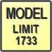 Piktogram - Model: Limit 1733